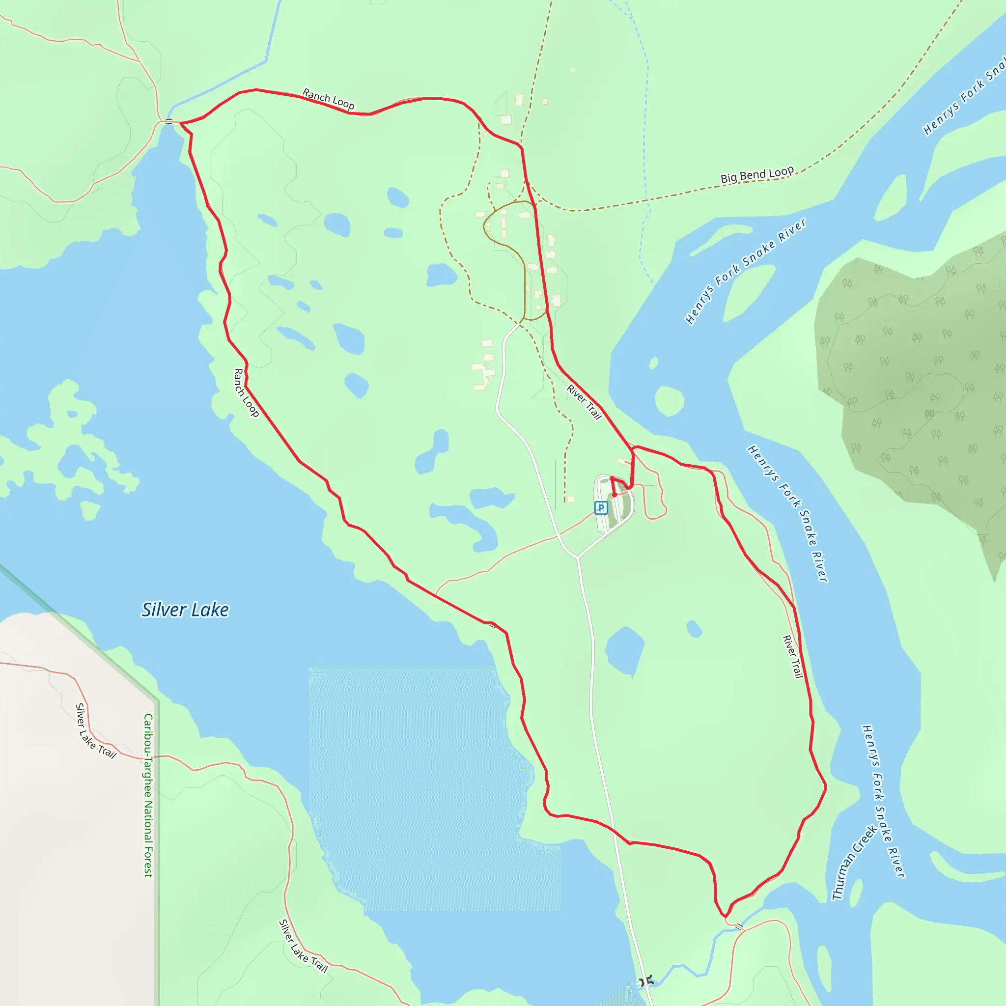 River Trail and Ranch Big Loop mobile static map