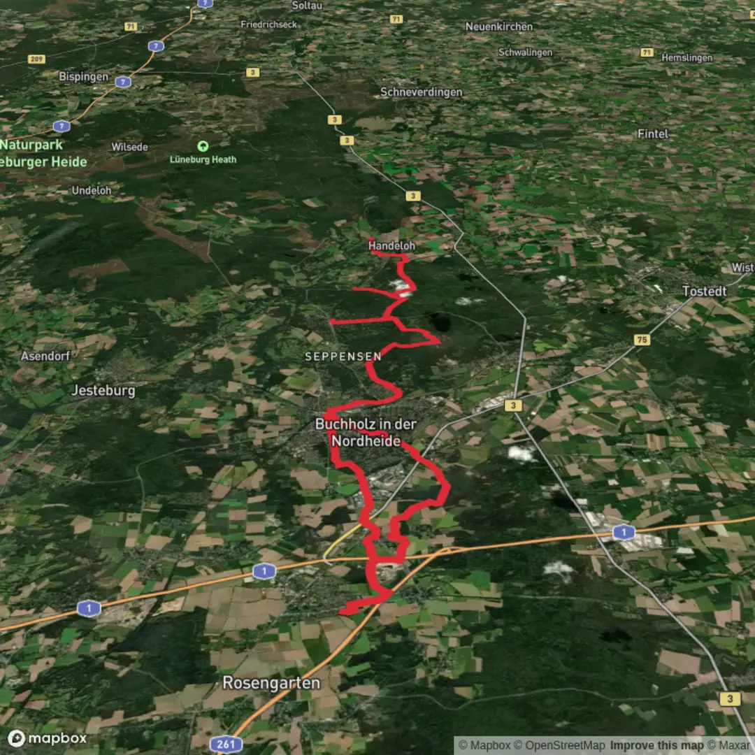 An image depicting the trail D-Ticket HSW2: with alt. exits and its surrounding area.