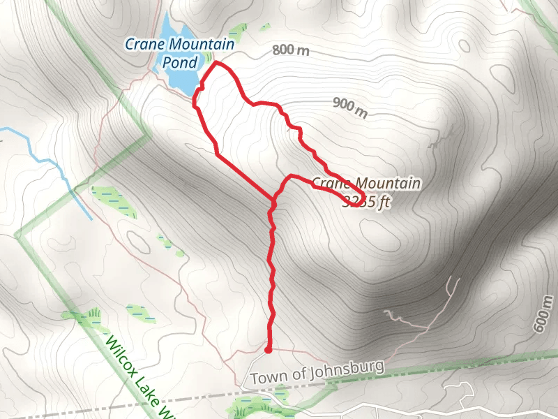 Crane Mountain and Crane Mountain Pond Loop via Ski Hi Road
