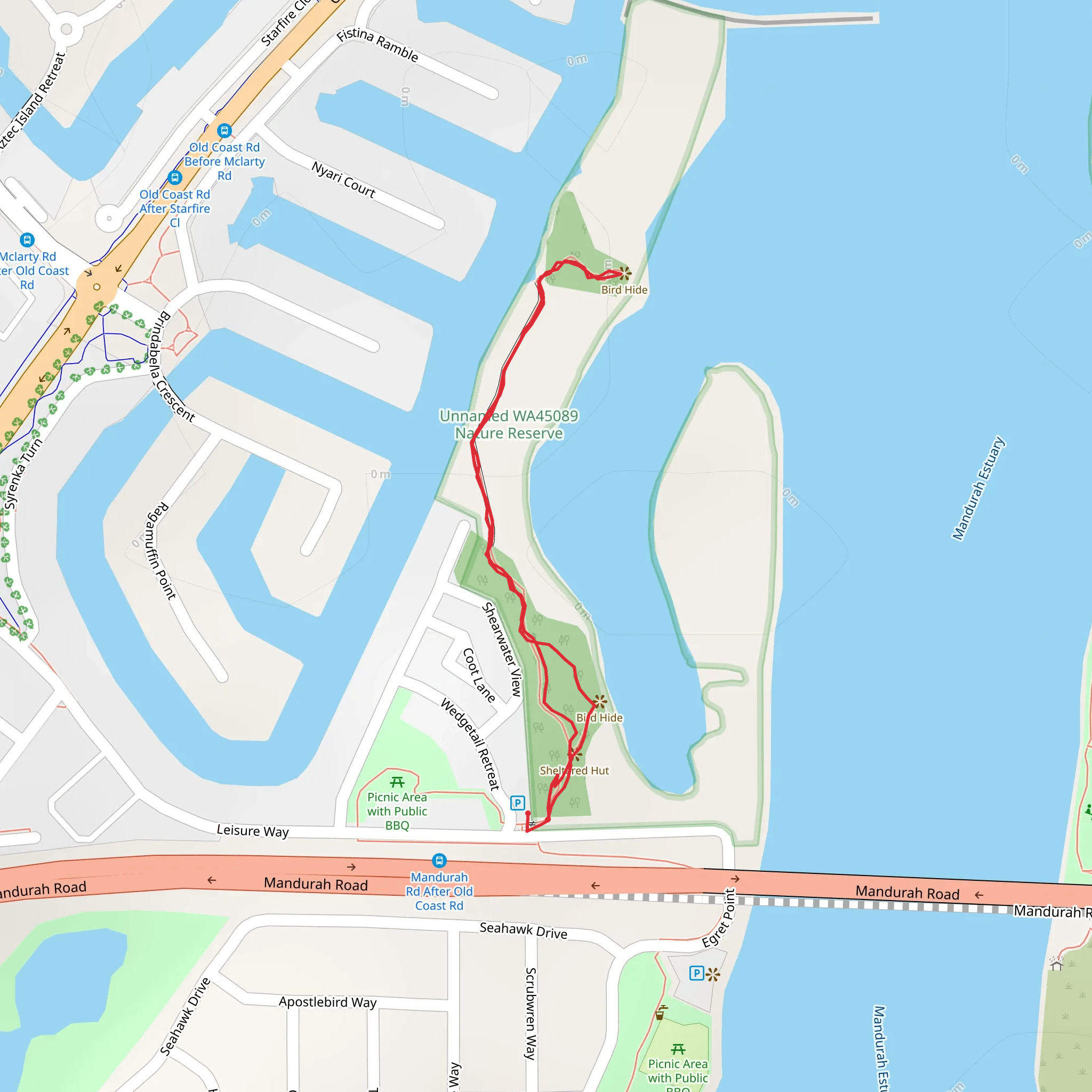 Samphire Cove Trail mobile static map