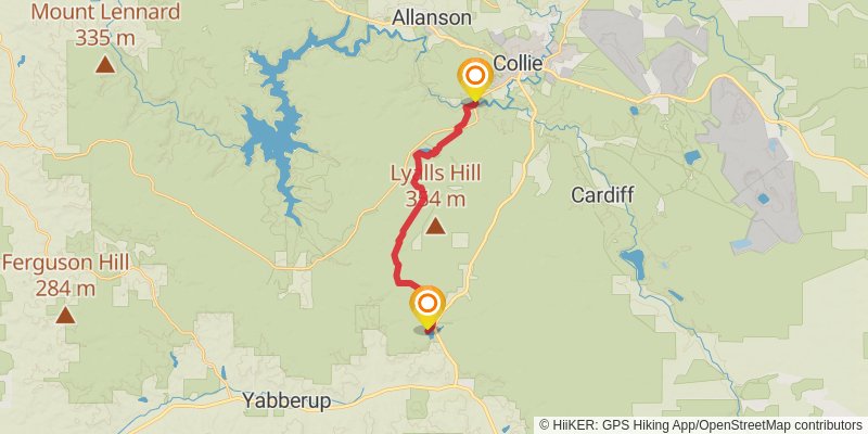 Bibbulmun Track stage 18 Map