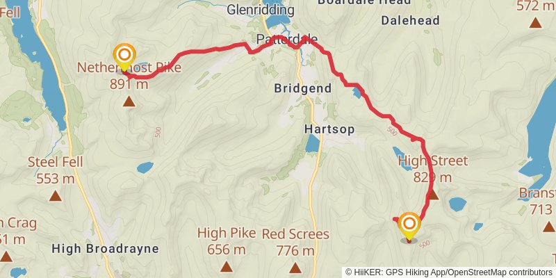 Wainwright Memorial Walk stage 2 Map