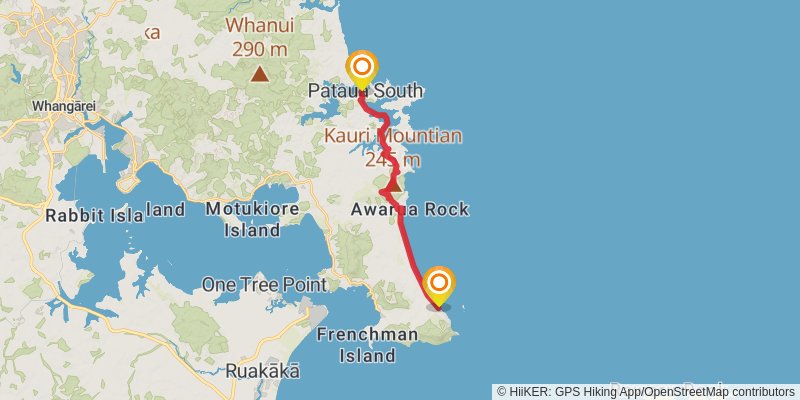 Te Araroa North Island stage 21 Map