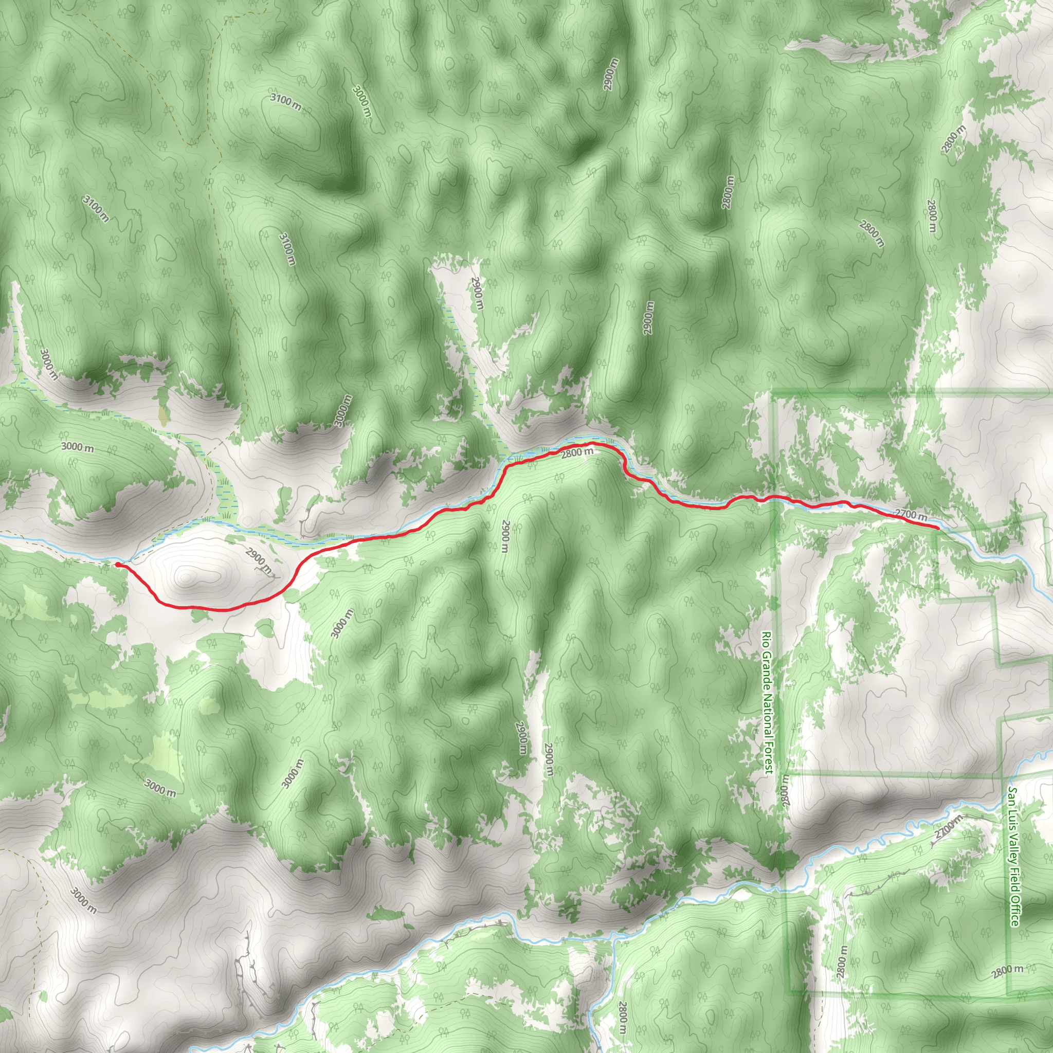 Fourmile Trail mobile static map