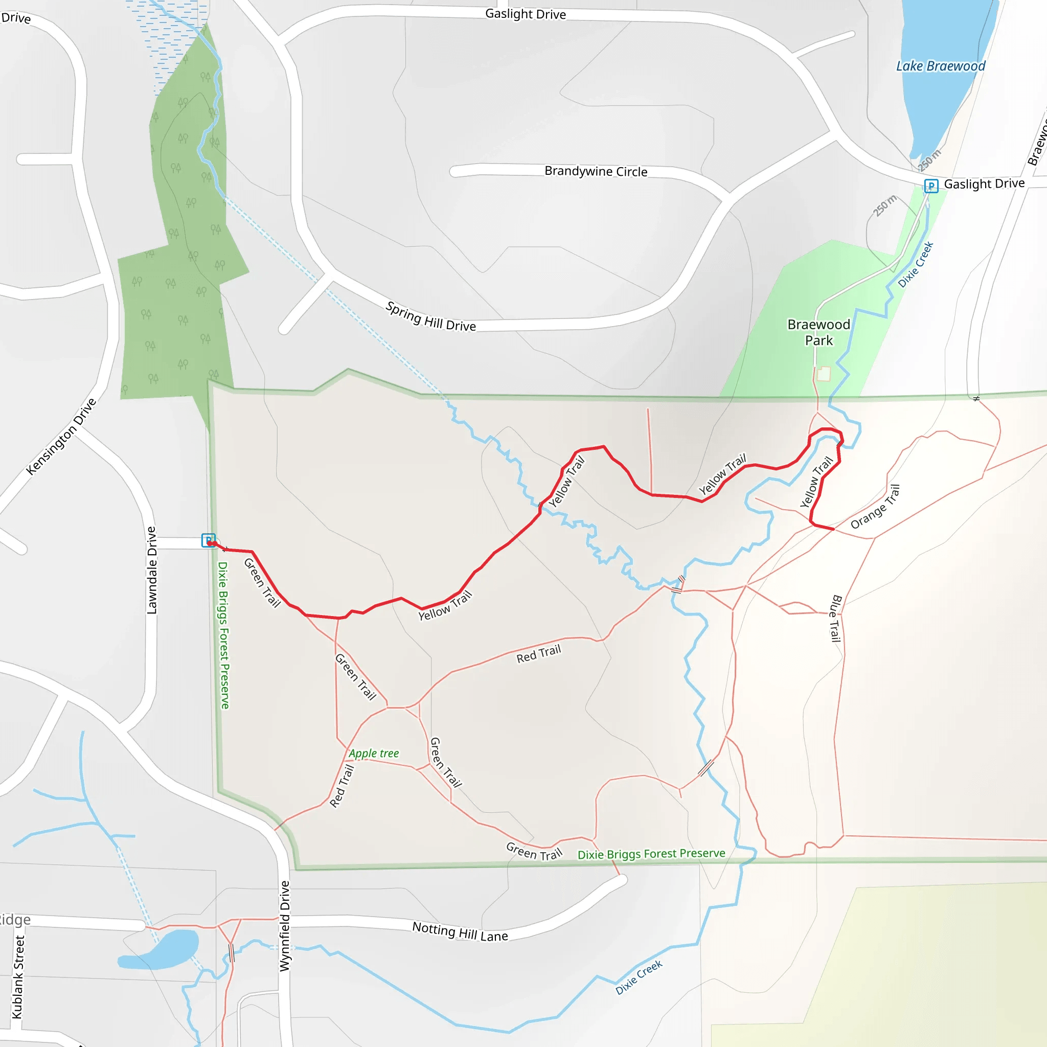 Yellow Trail mobile static map