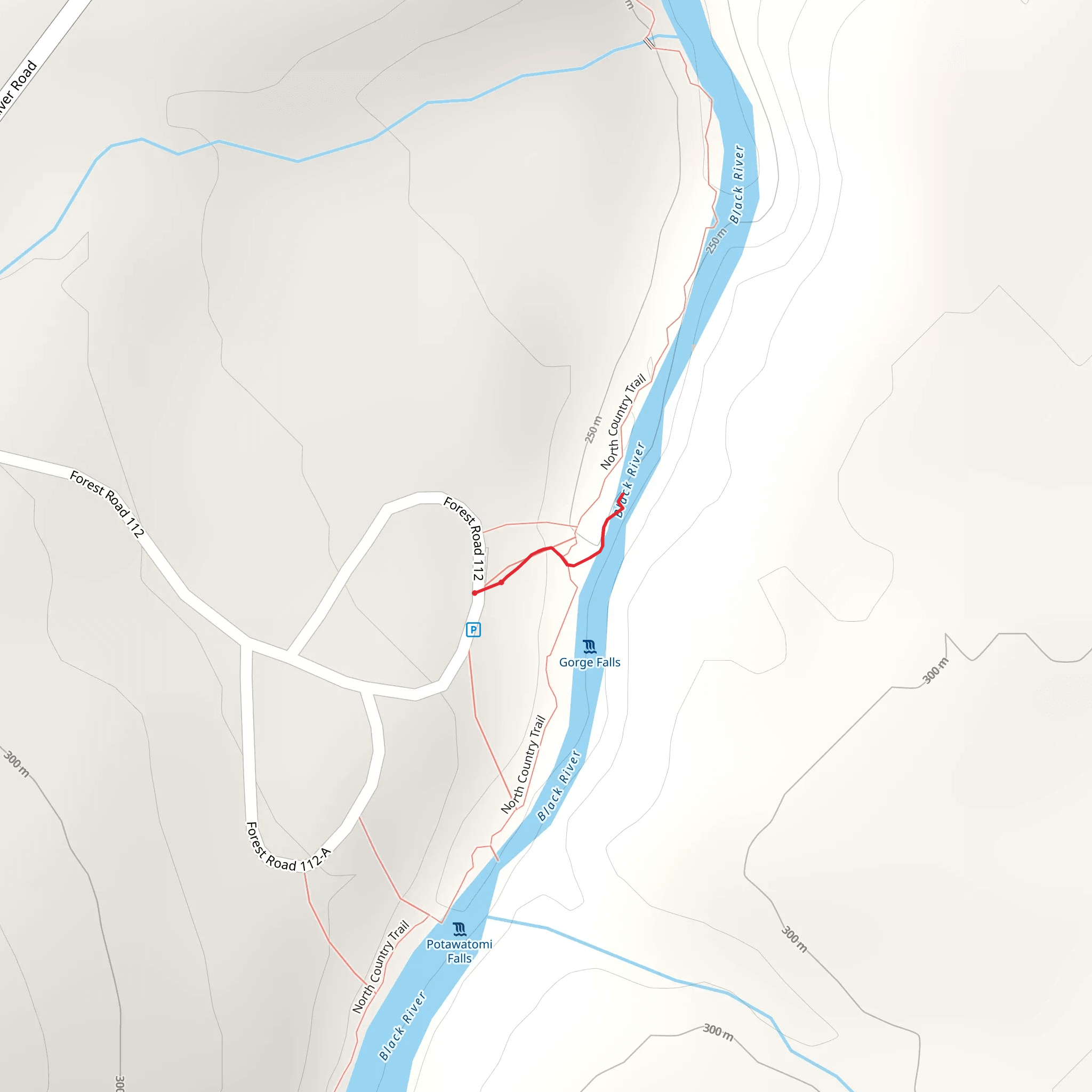 Gorge Falls Trail mobile static map