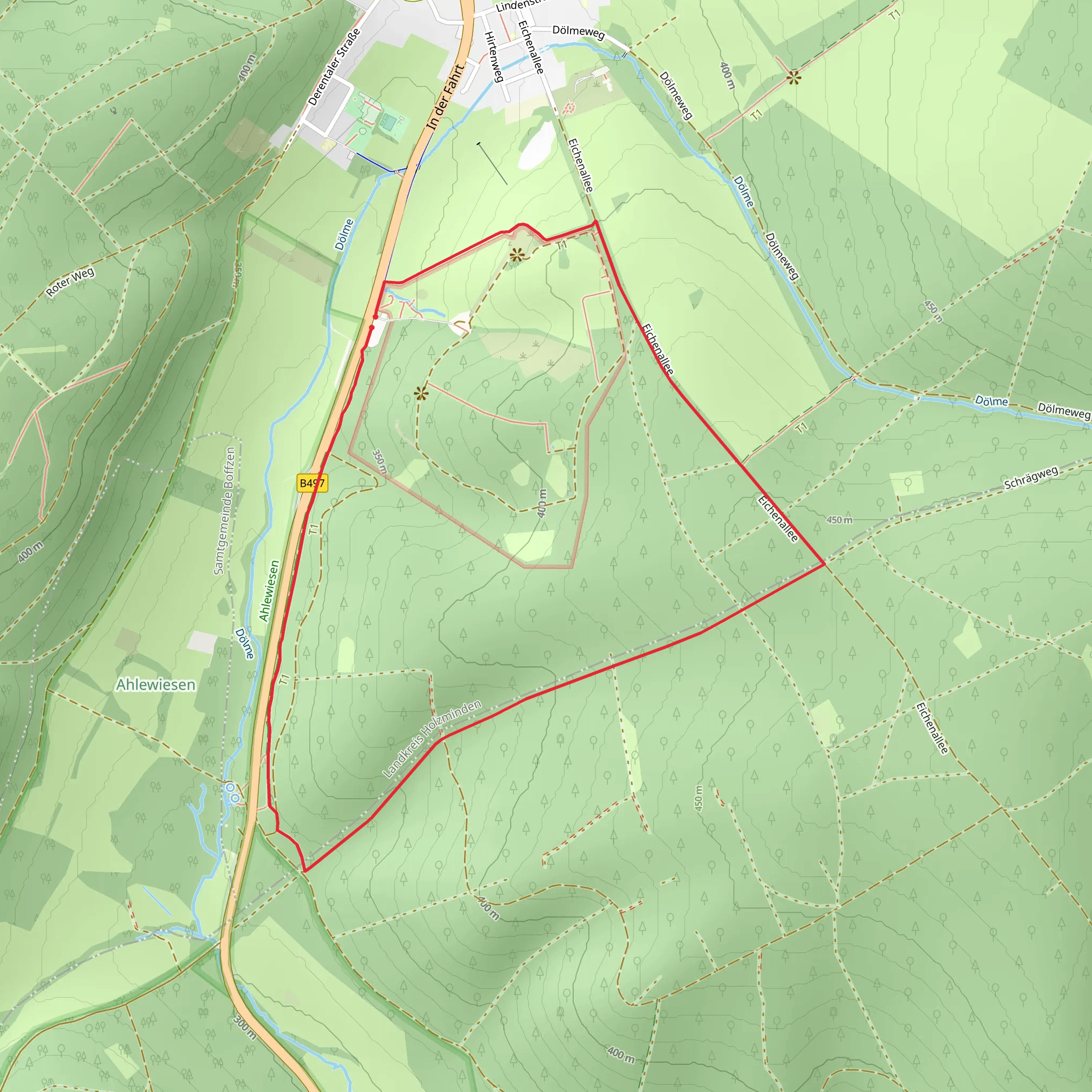 Wildpark Neuhaus and Uslarer Weg mobile static map