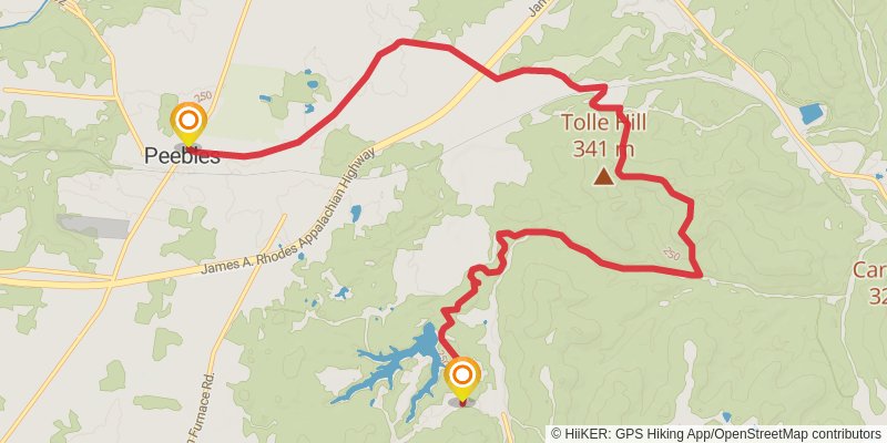 Buckeye Trail stage 51 Map