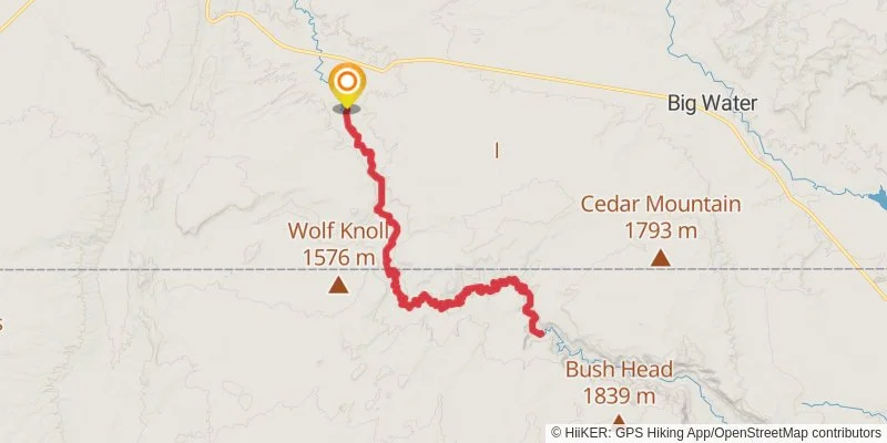 Paria canyon outlet hike map