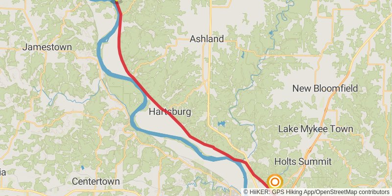 American Discovery Trail - Missouri stage 11 Map