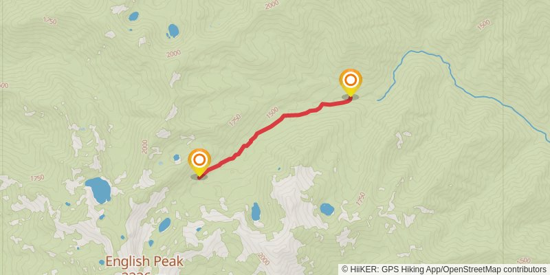 North Fork Salmon Trail to Hancock Lake Trail stage 2 Map