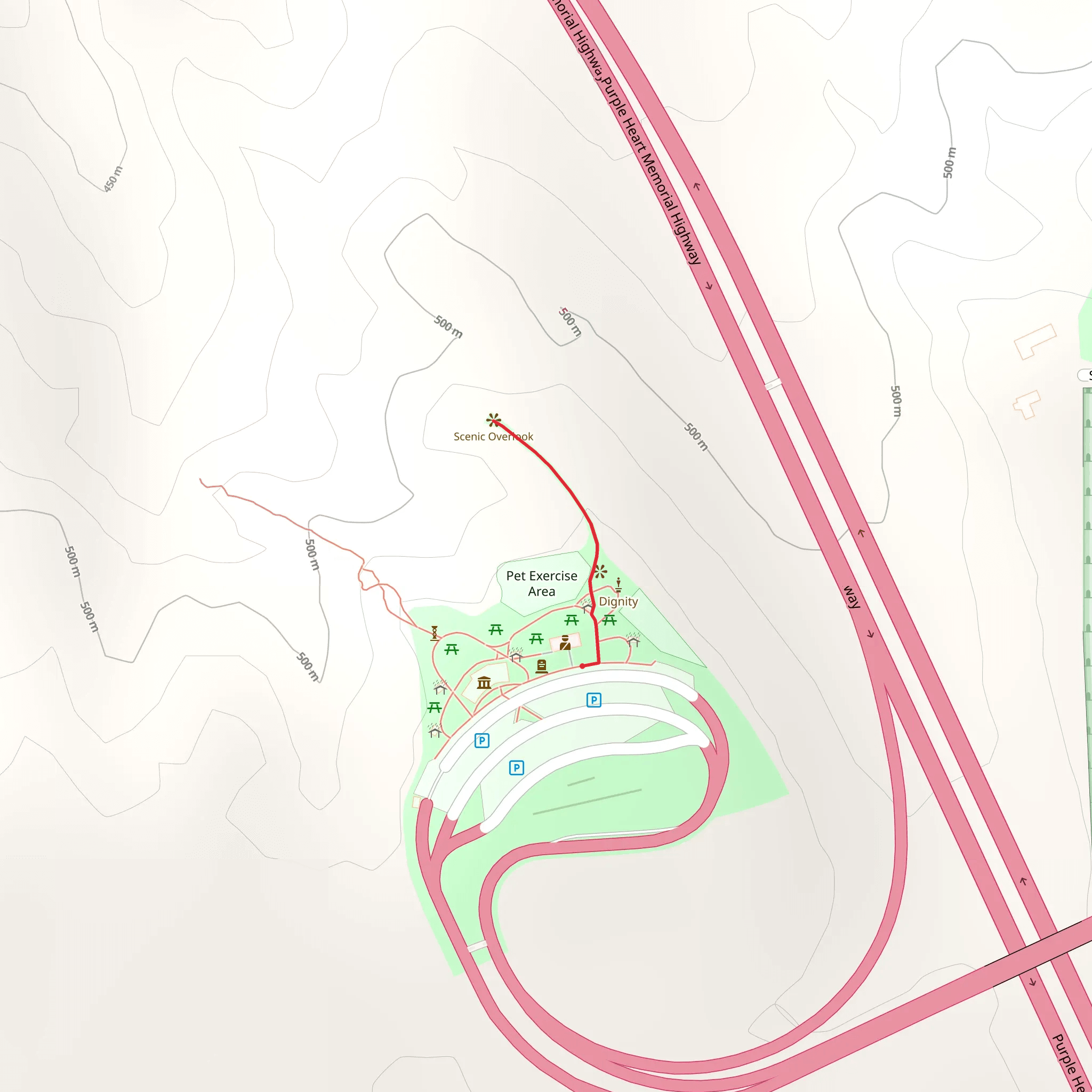 Pet Exercise Area Walk mobile static map