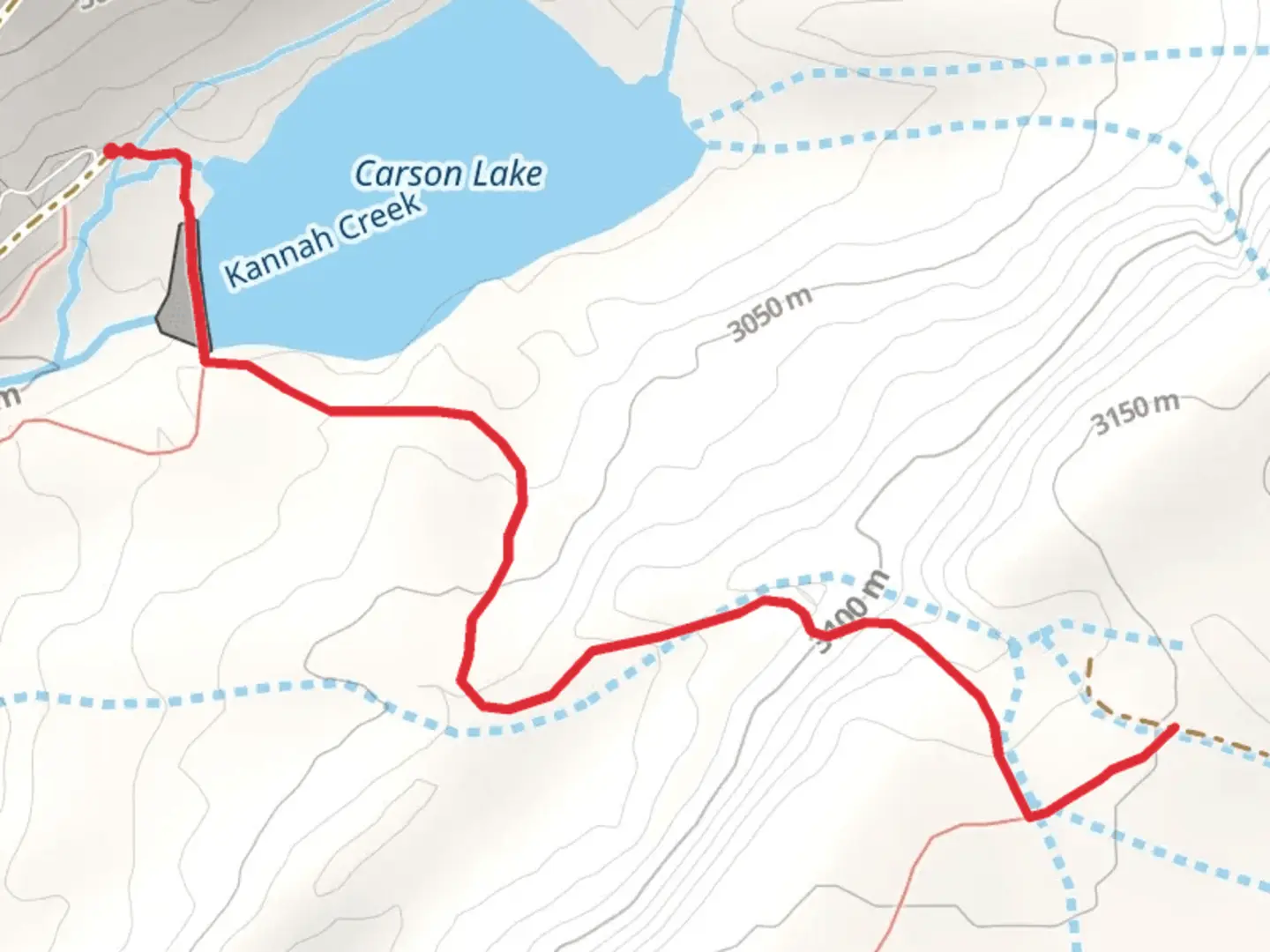 An image depicting the trail Carson Lake Trail and its surrounding area.