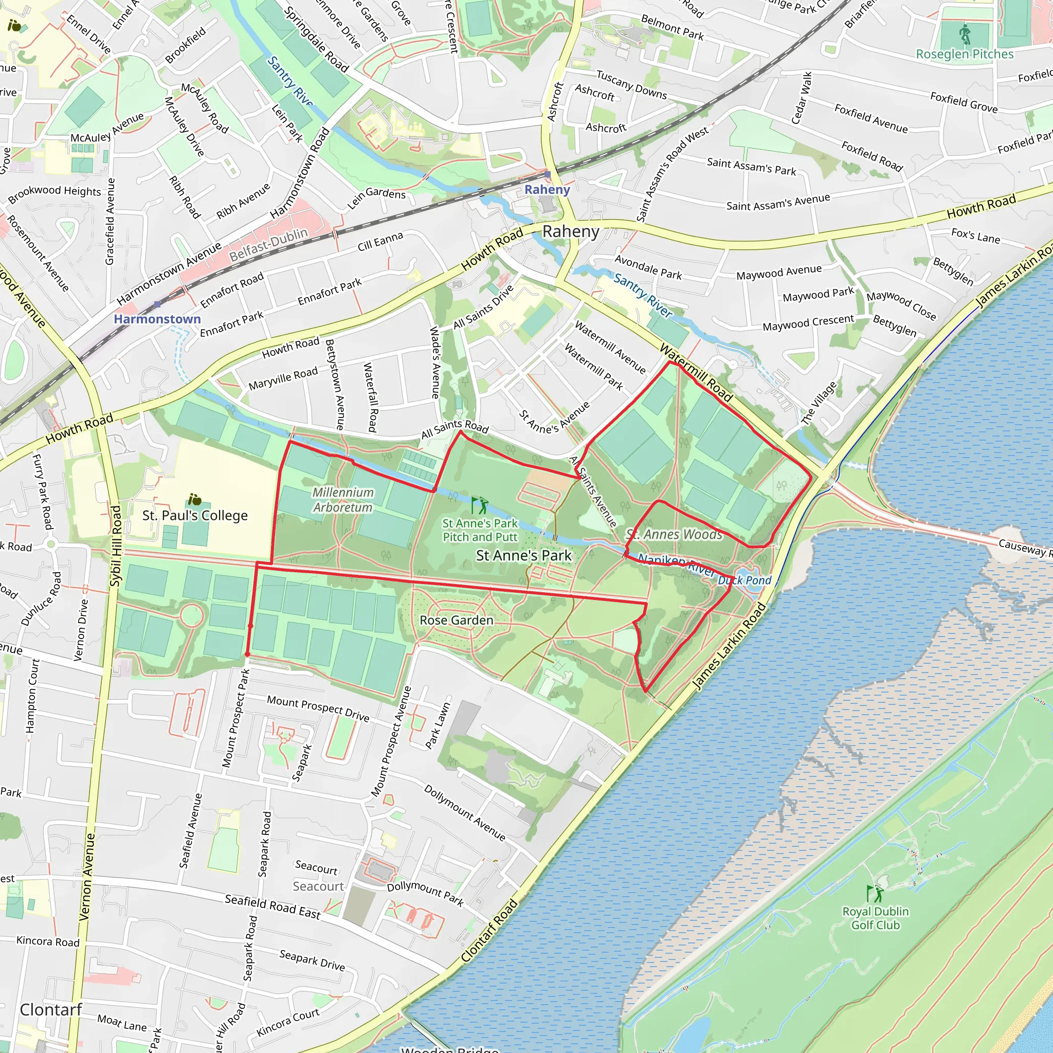 Saint Annes Park Loop mobile static map