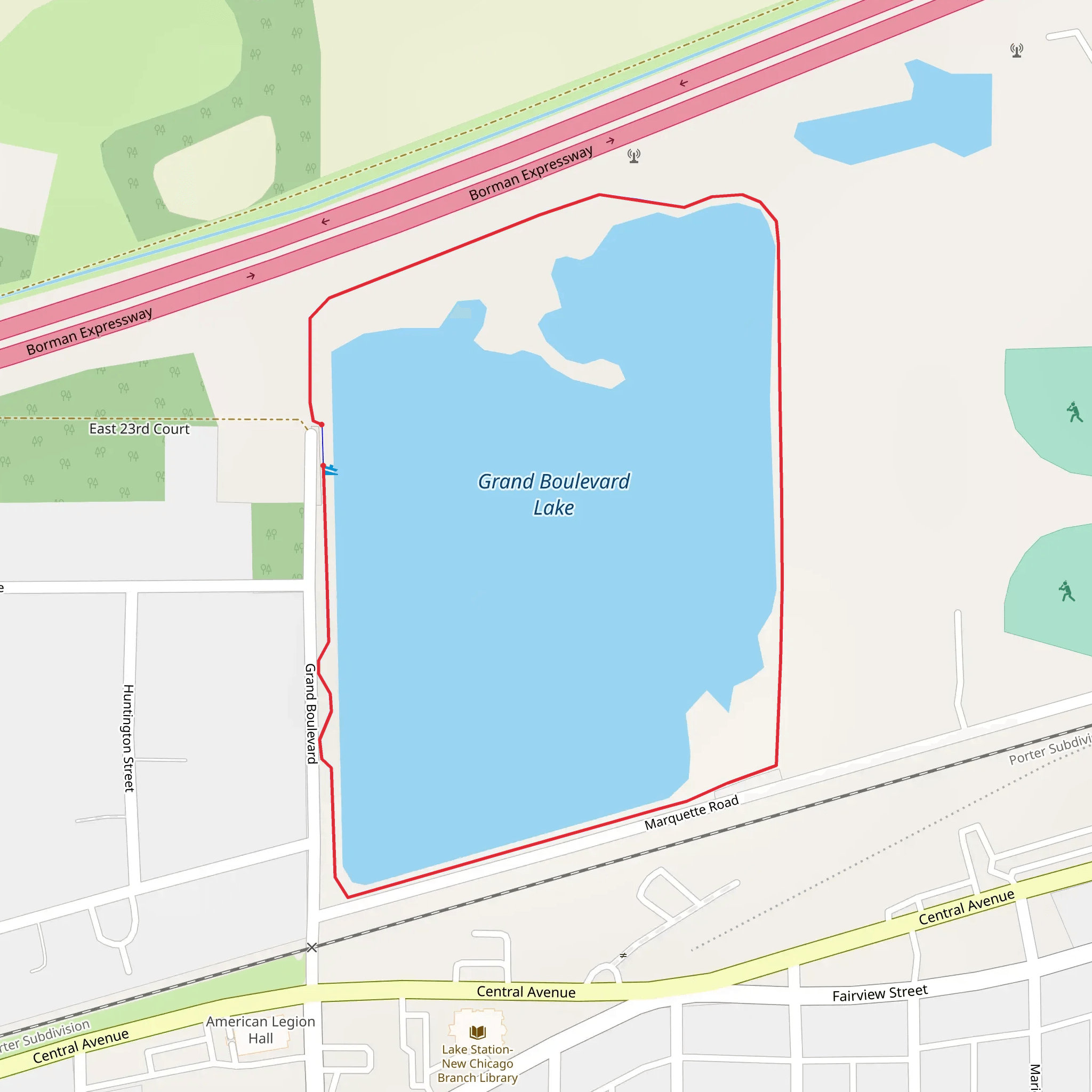 Grand Boulevard Lake Loop mobile static map