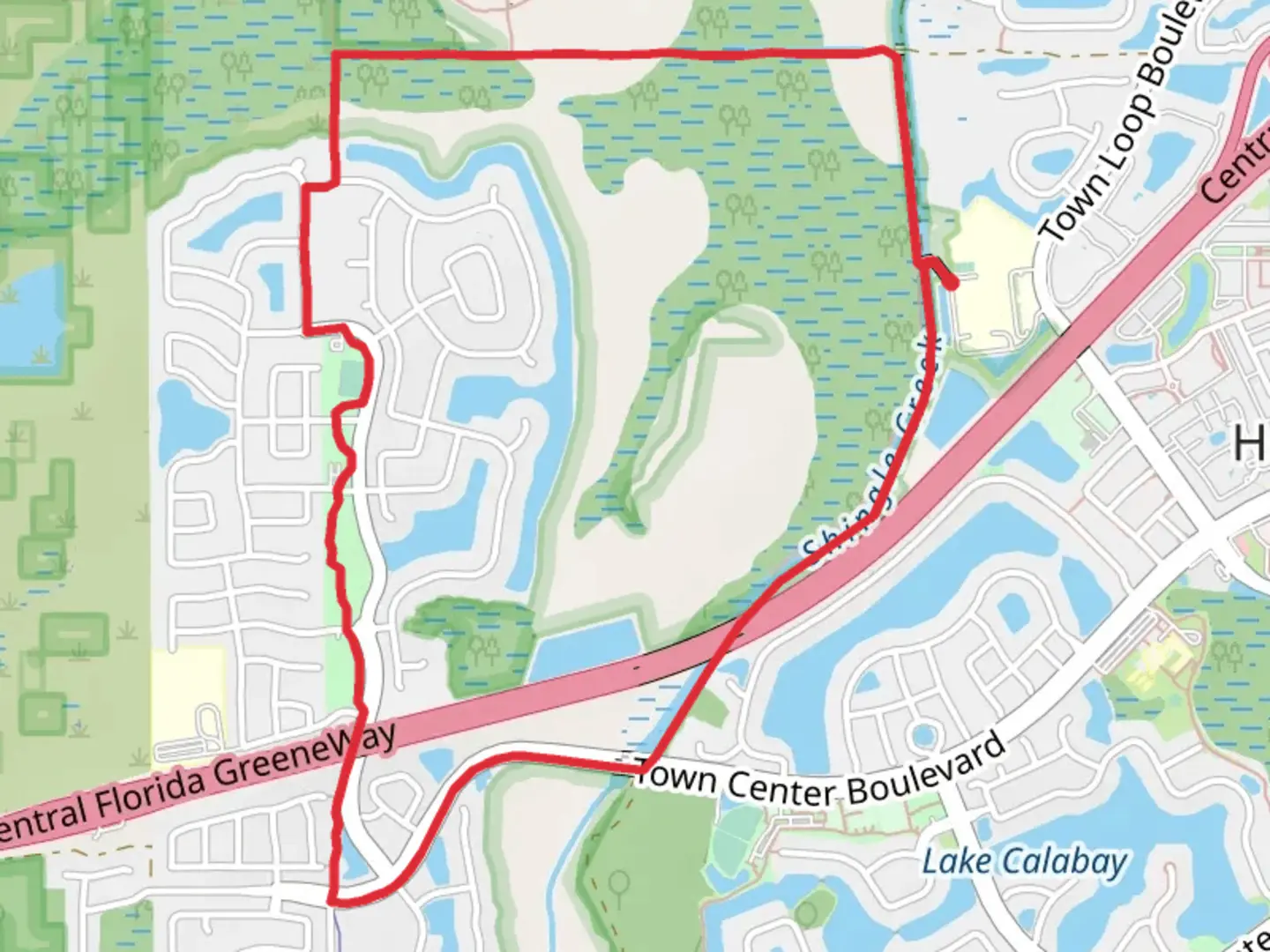 An image depicting the trail Shingle Creek Loop and its surrounding area.