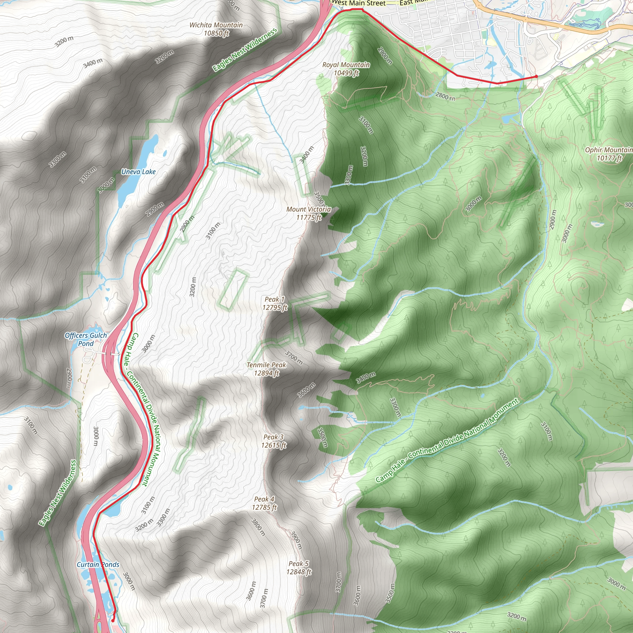 Tenmile Recpath Creek Walk mobile static map