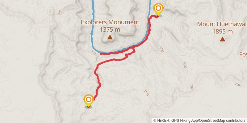 Royal Arch Loop Trail stage 2 Map
