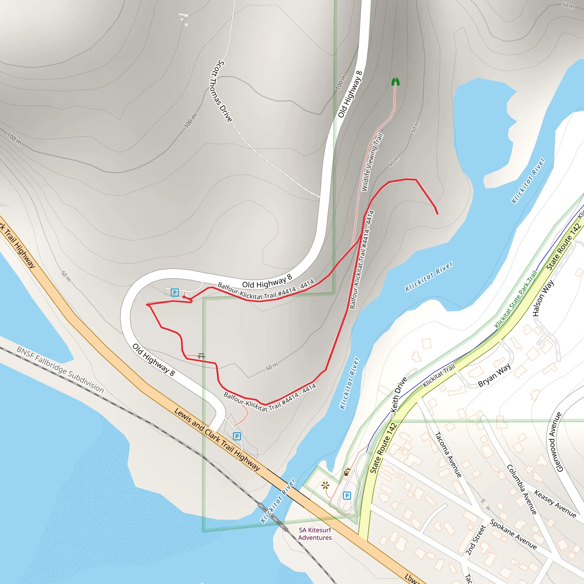 Balfour - Klickitat Loop Trail mobile static map