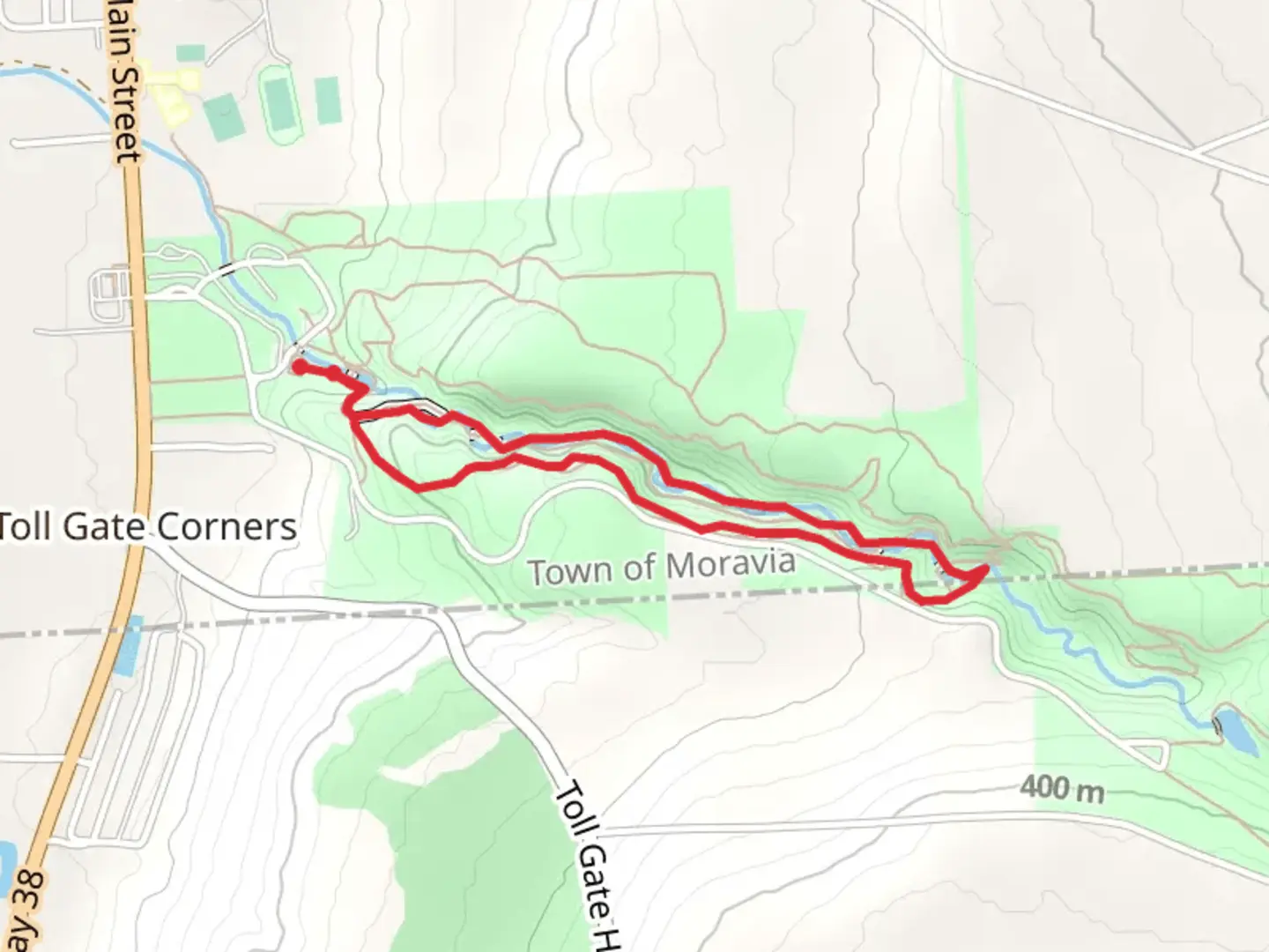An image depicting the trail Dry Creek Loop Trail and its surrounding area.