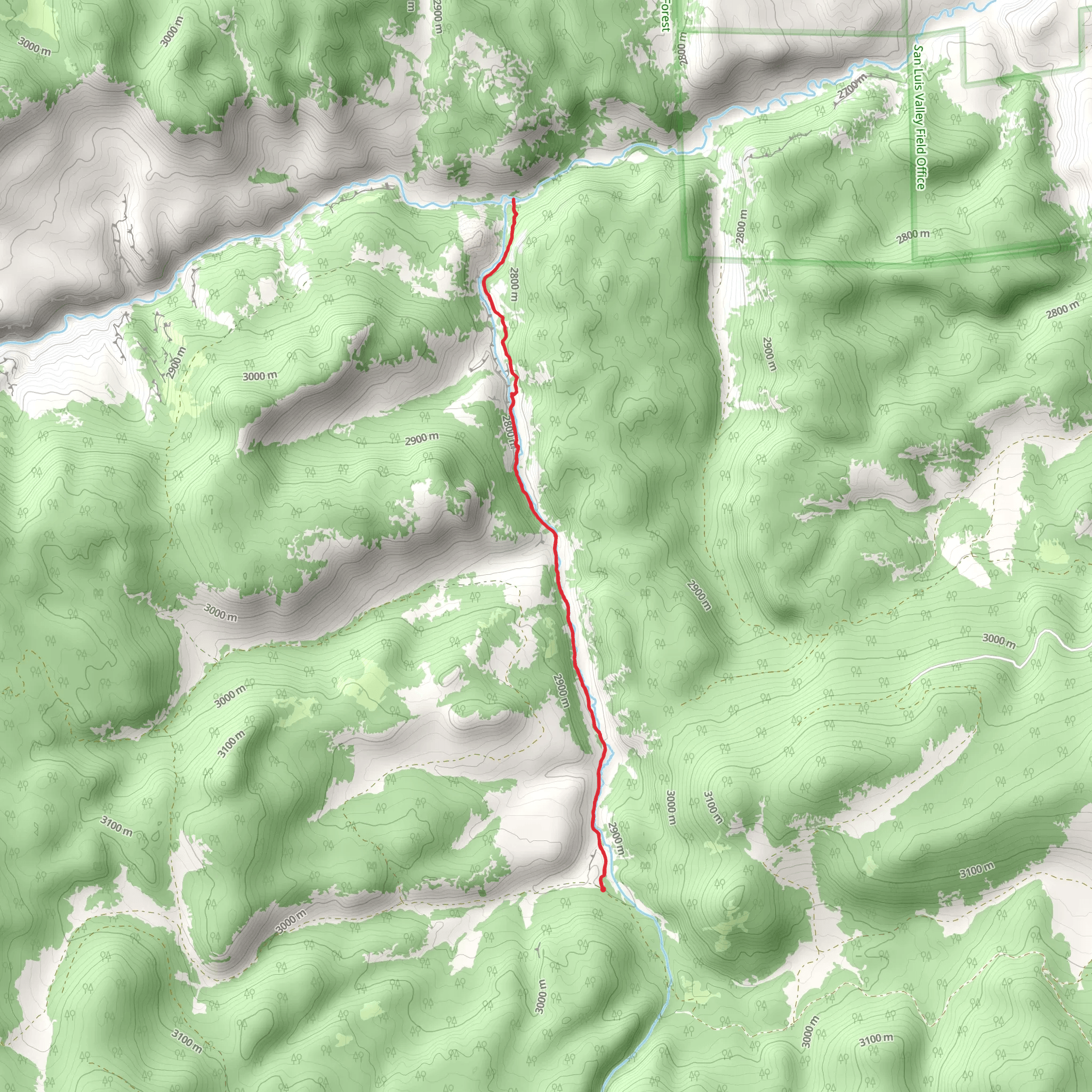 California Gulch Trail mobile static map