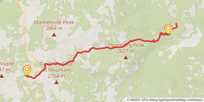Thornburg Canyon Trail stage 2 Map