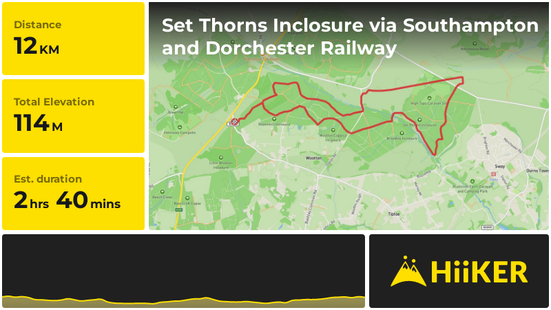 Set Thorns Inclosure via Southampton and Dorchester Railway Hampshir