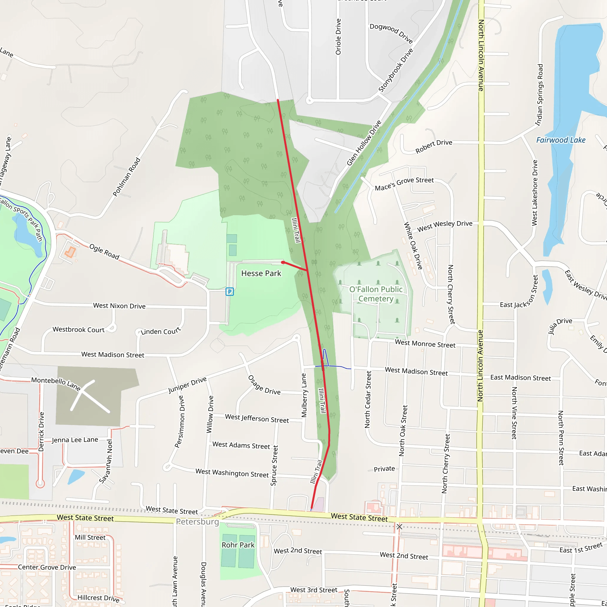 Illini Trail mobile static map