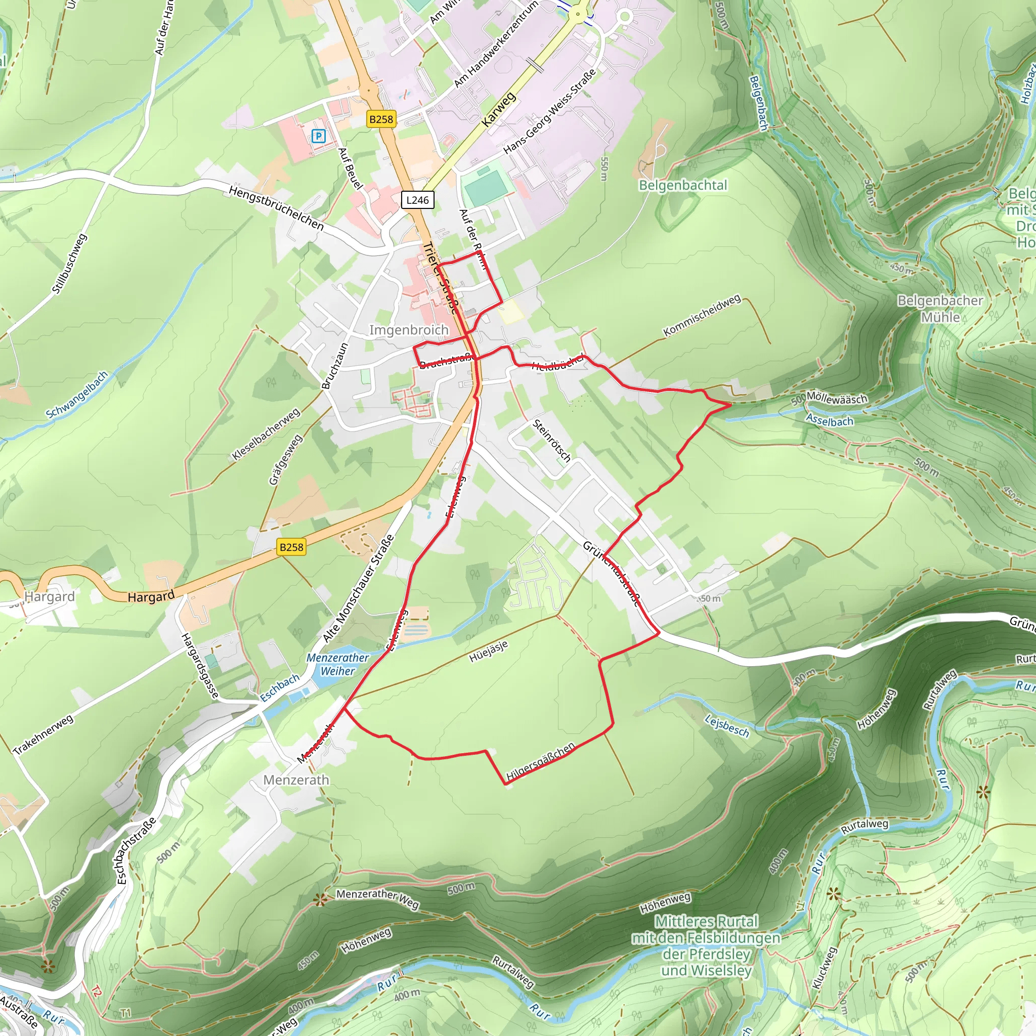 Unterwegs in Imgenbroich Loop mobile static map