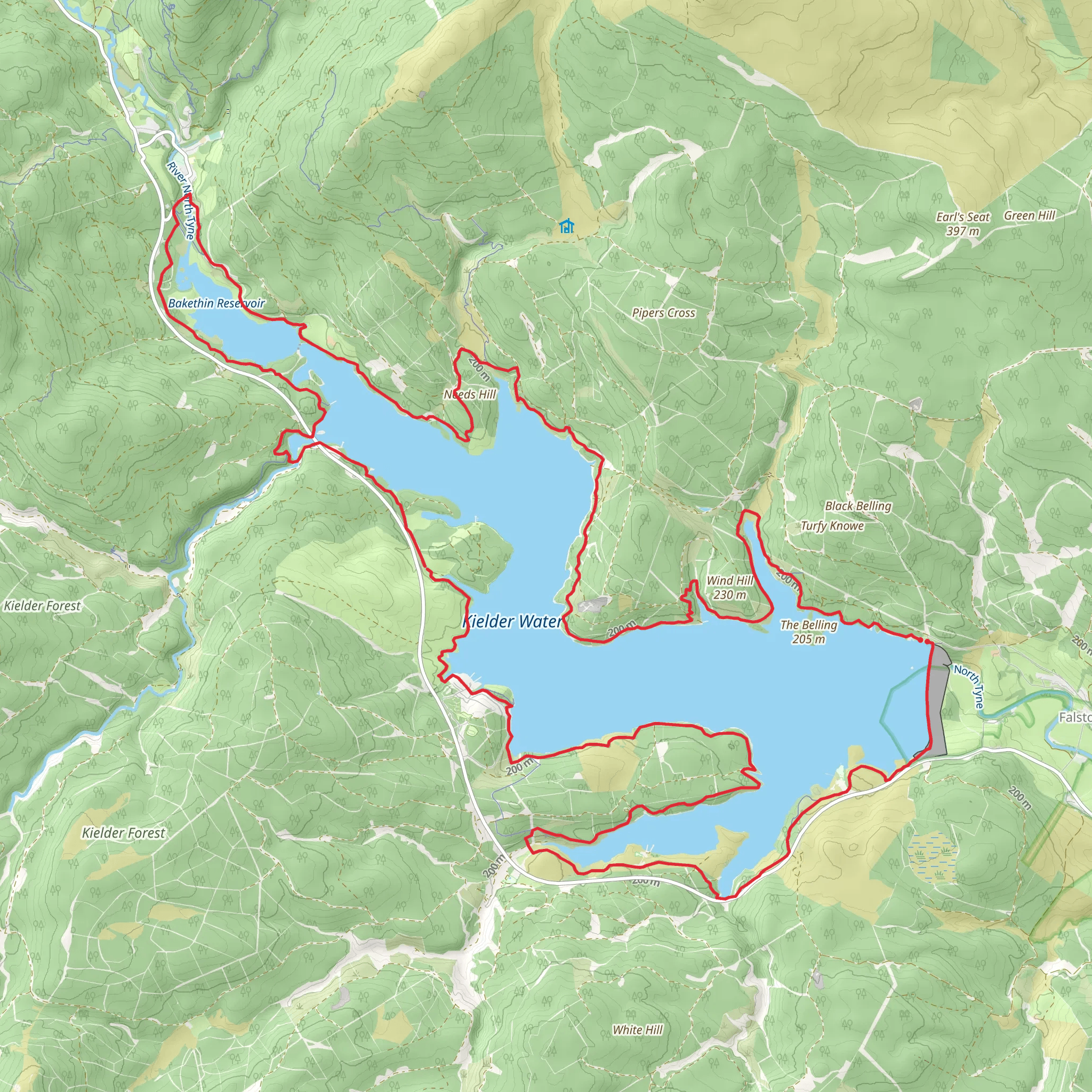 Lakeside Way mobile static map