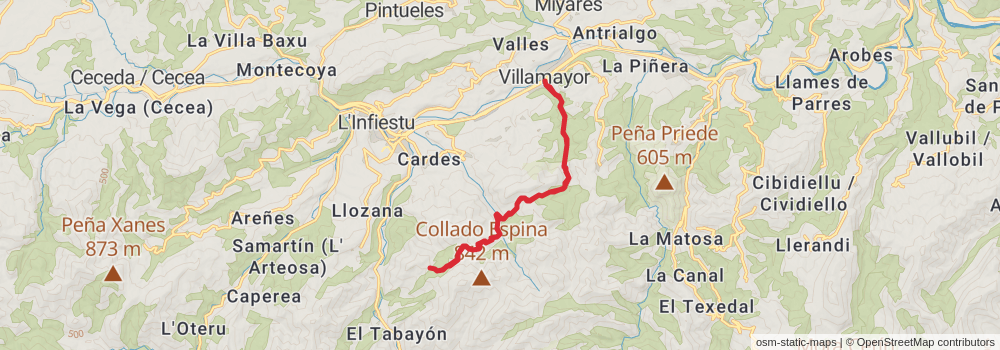 GR 105 Route of the Pilgrimages spur 1 Map