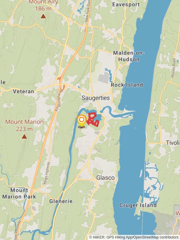 Esopus Creek Loop via Wetlands Trail Loop mobile static map