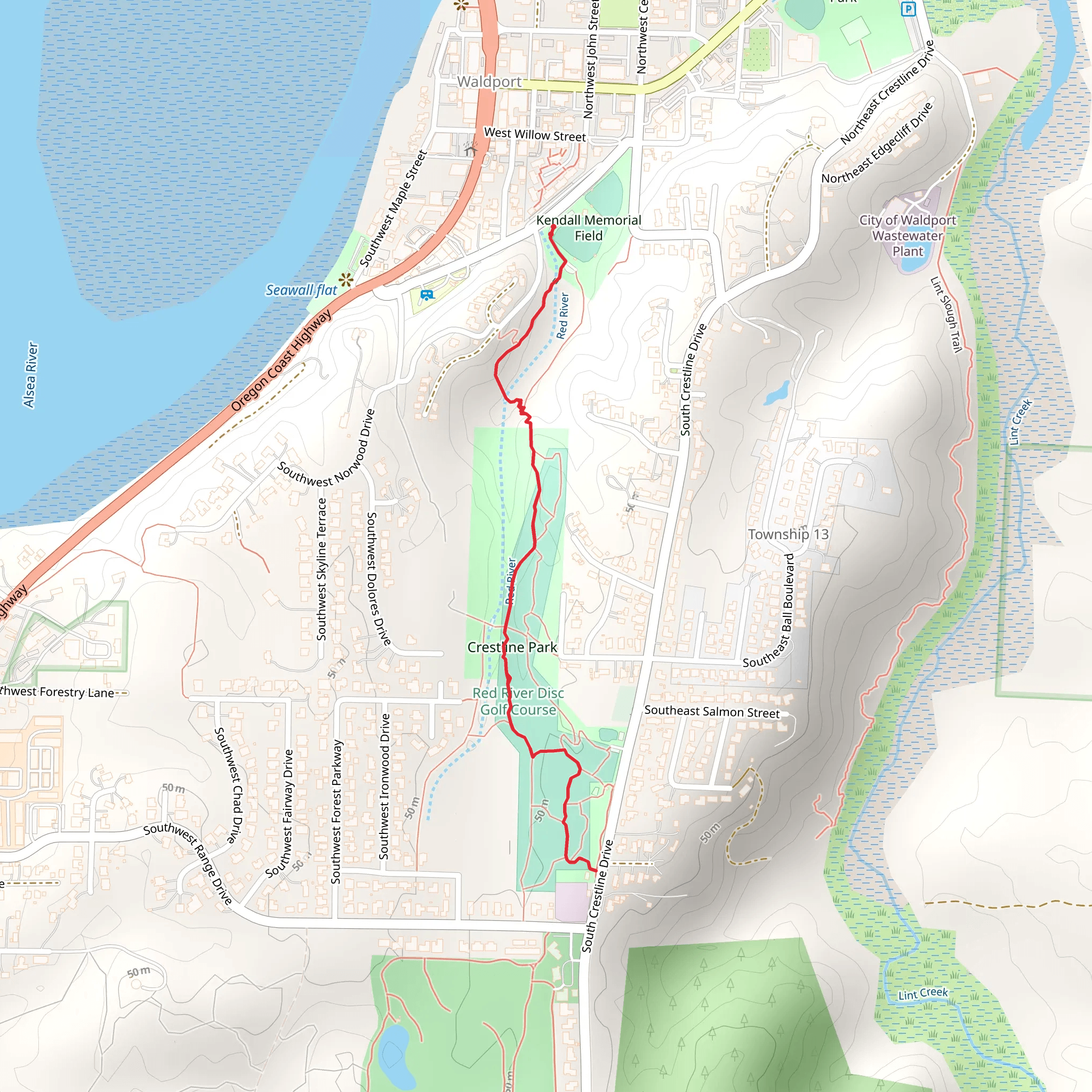 Red River - Woodland Trail mobile static map