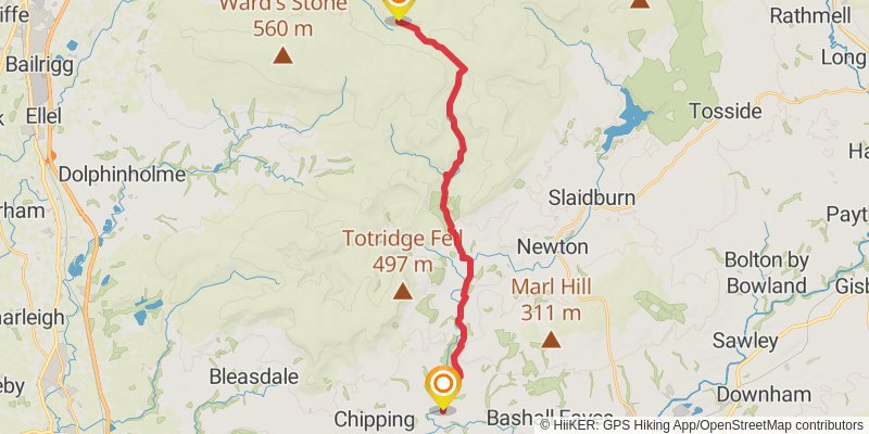 Wainwrights Way stage 3 Map