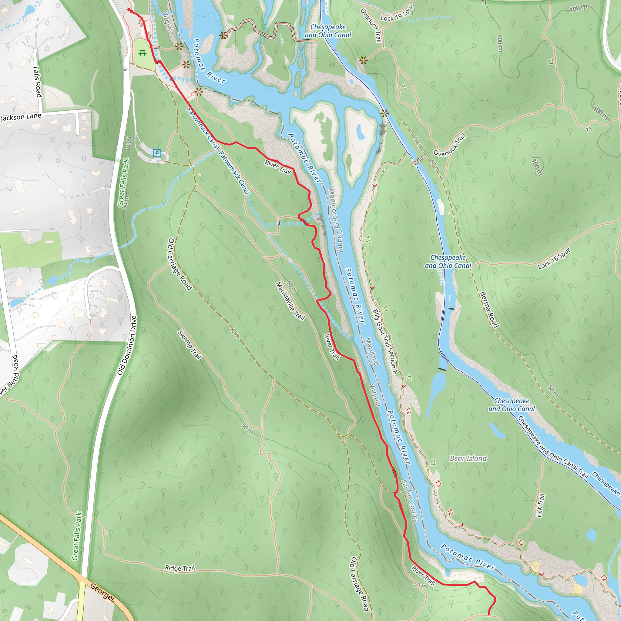 River Trail mobile static map