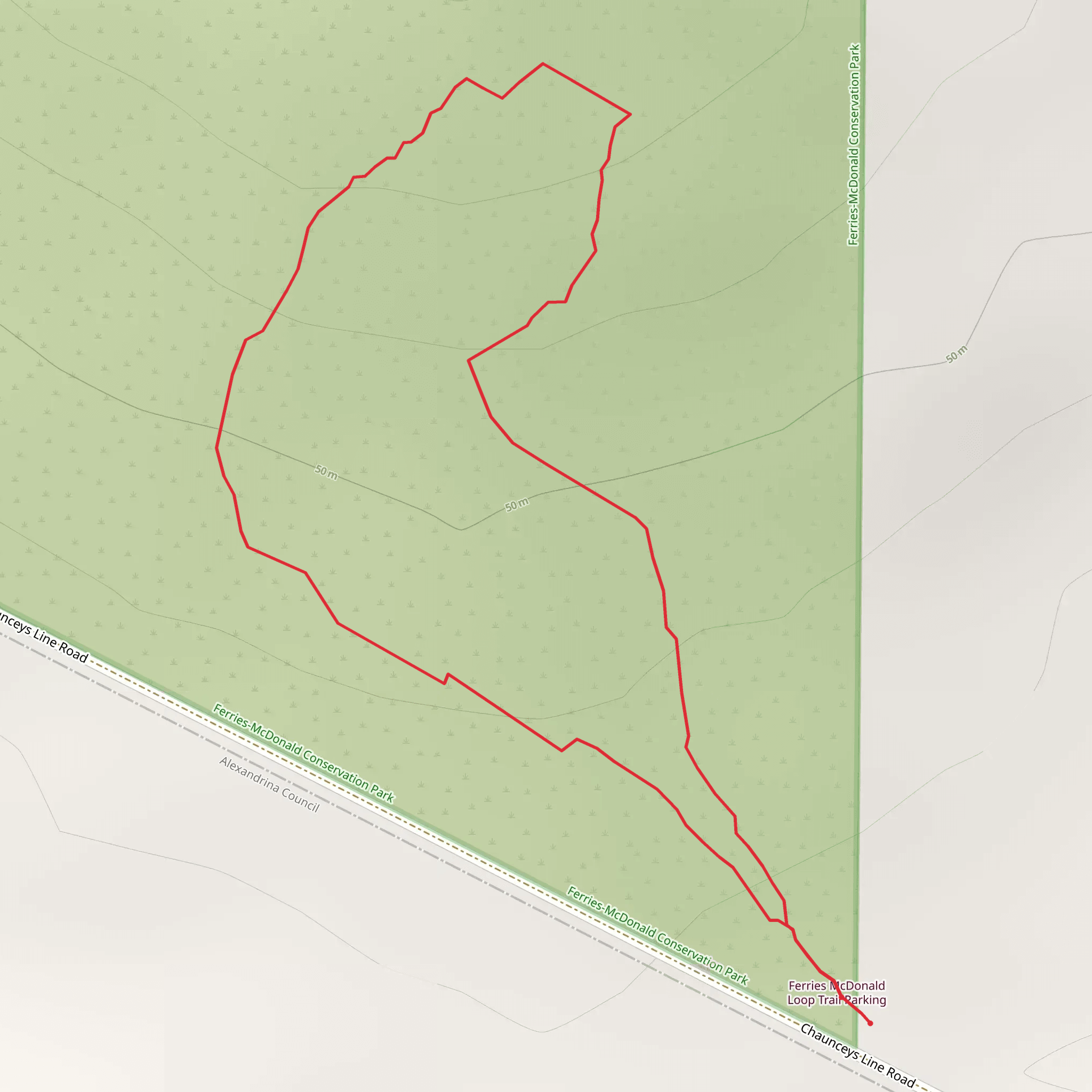 Ferries McDonald Loop Trail mobile static map