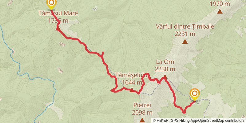 Trans Carpathian Hike stage 100 Map