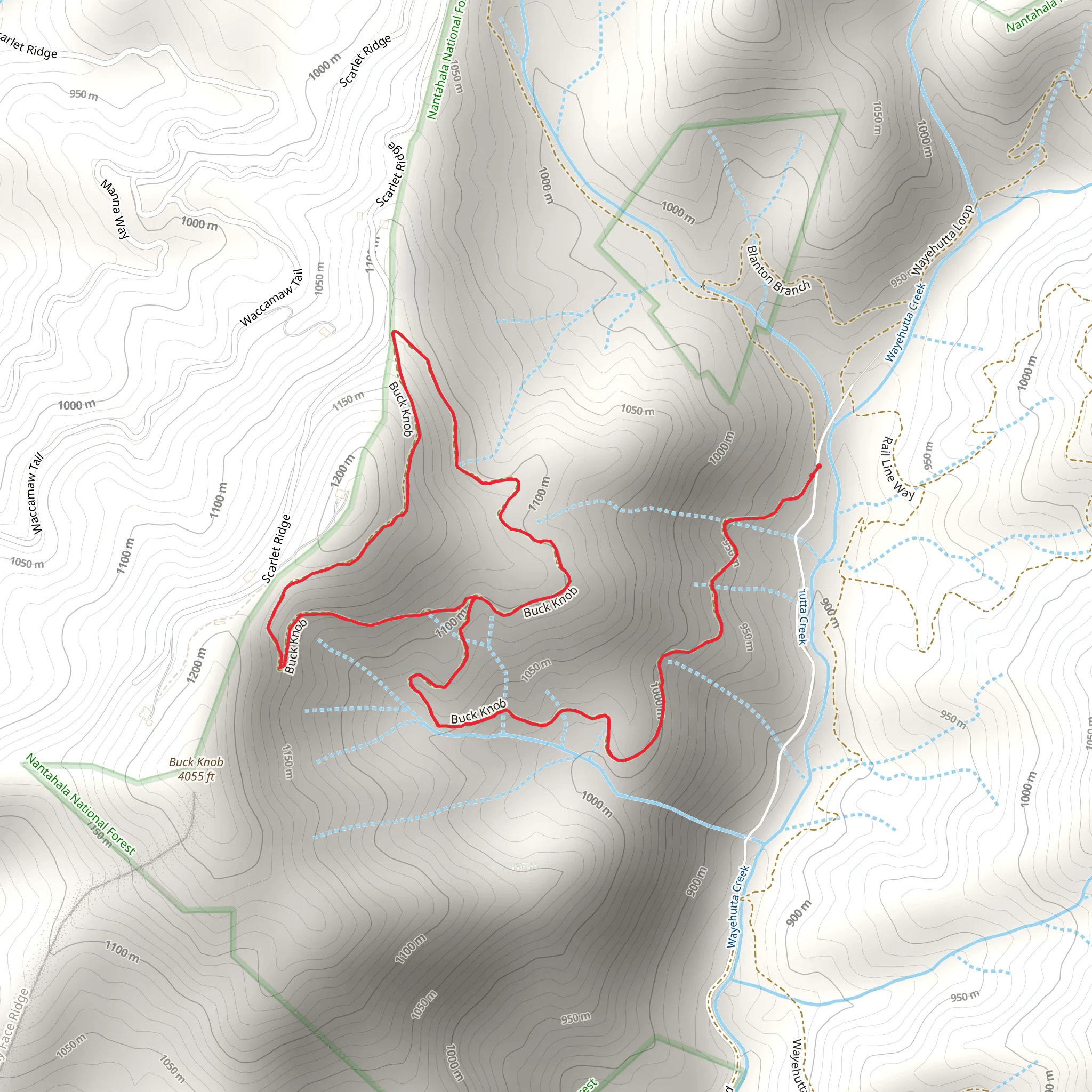 Buck Knob Trail mobile static map