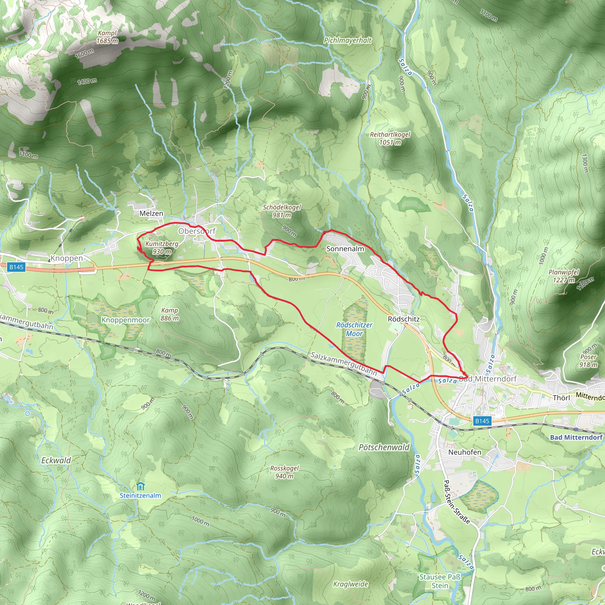 Obersdorf Circular Route mobile static map
