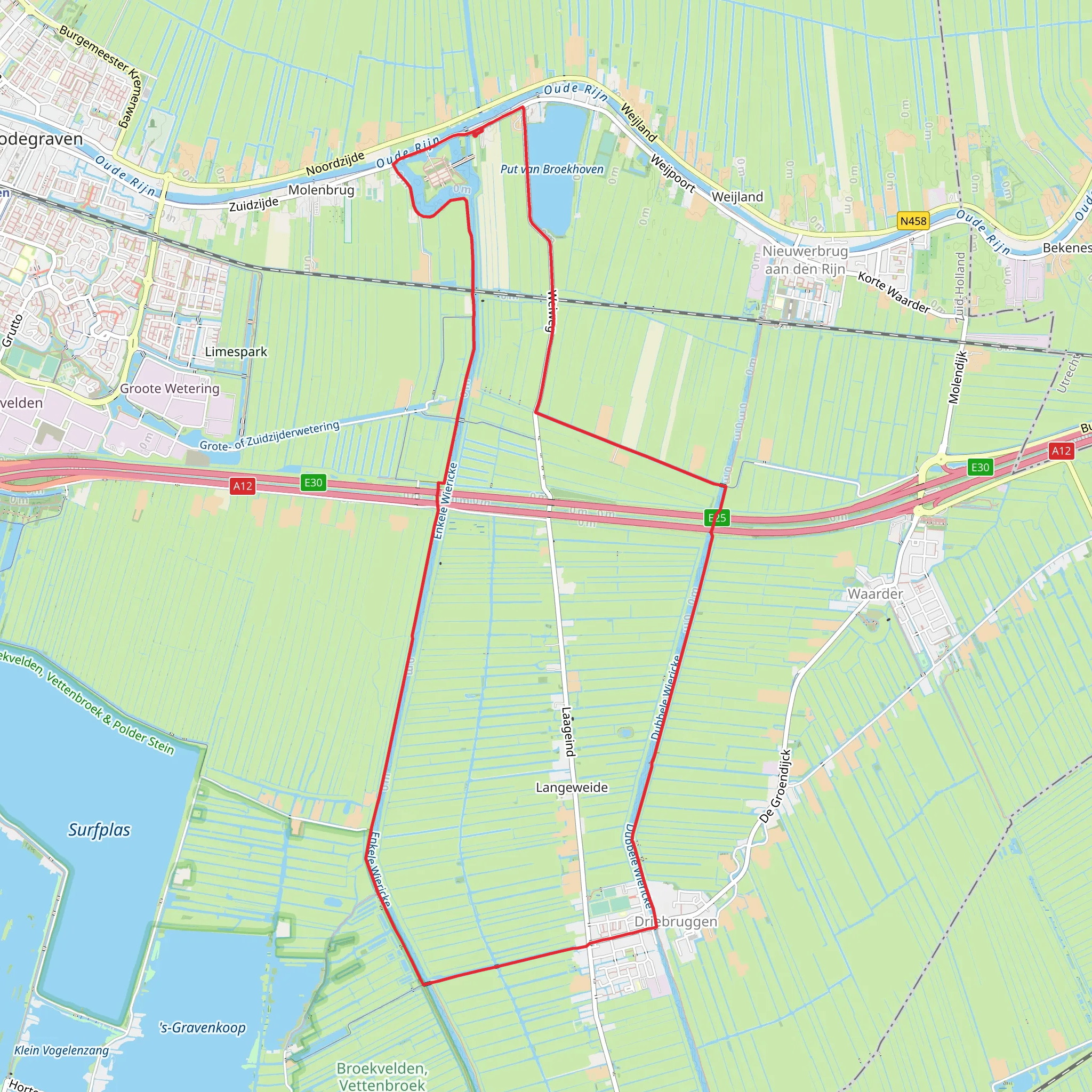 Prinsendijk Route and Wierickepad Loop mobile static map