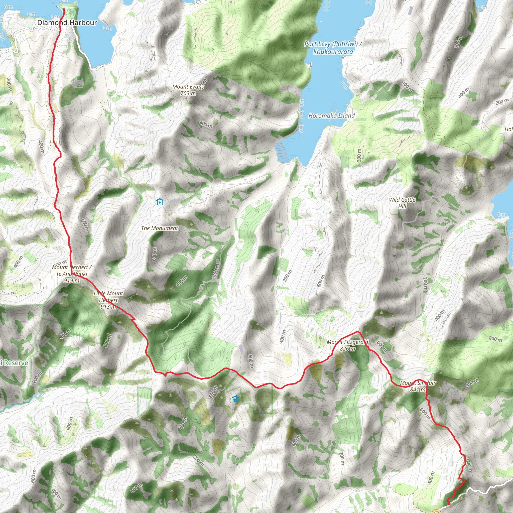 Mount Herbert Walkway mobile static map