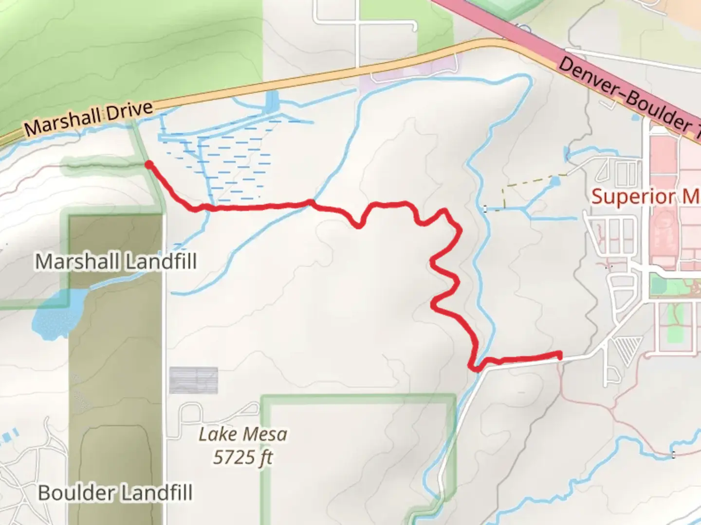 An image depicting the trail Mayhoffer Trail and its surrounding area.