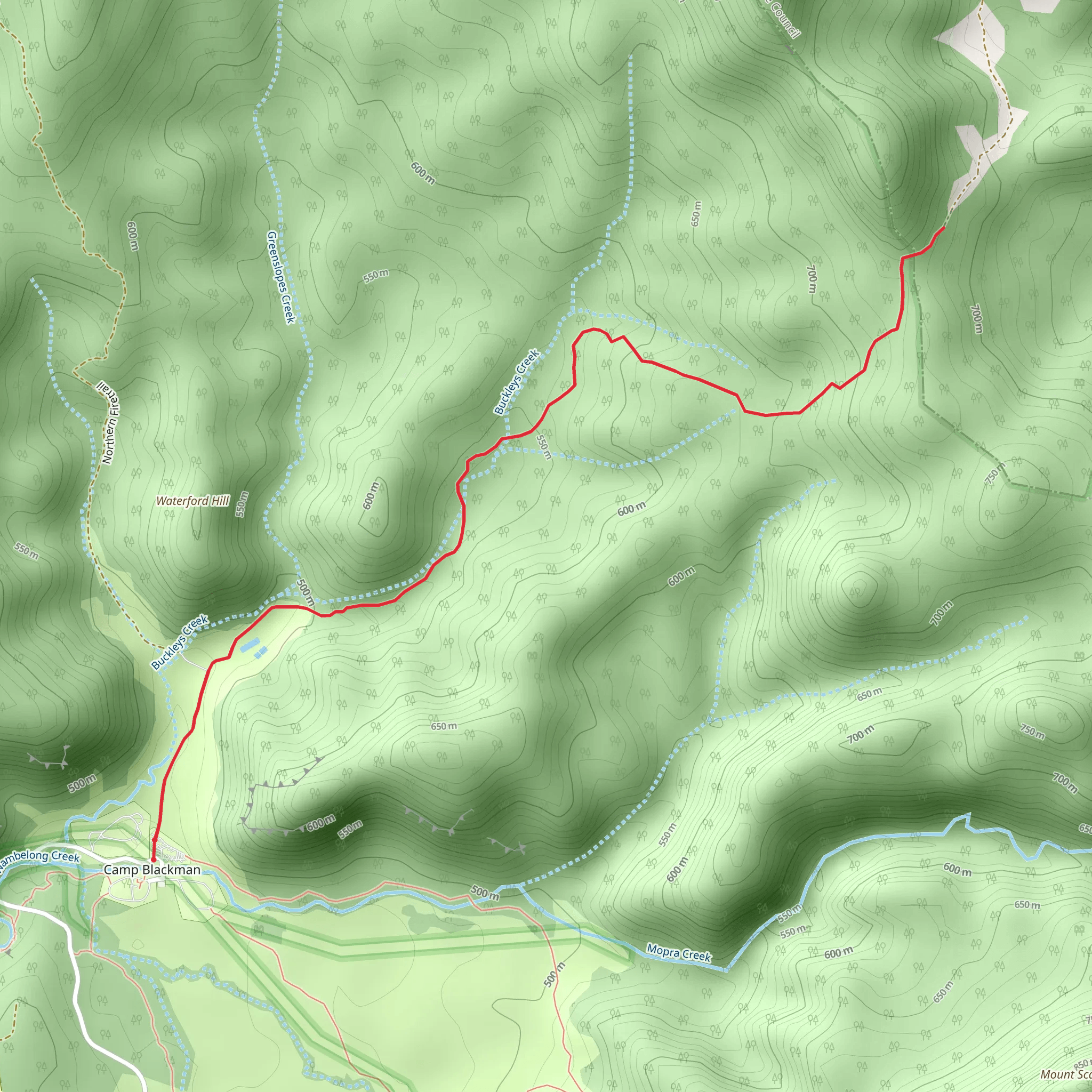 Greenslopes Trail mobile static map