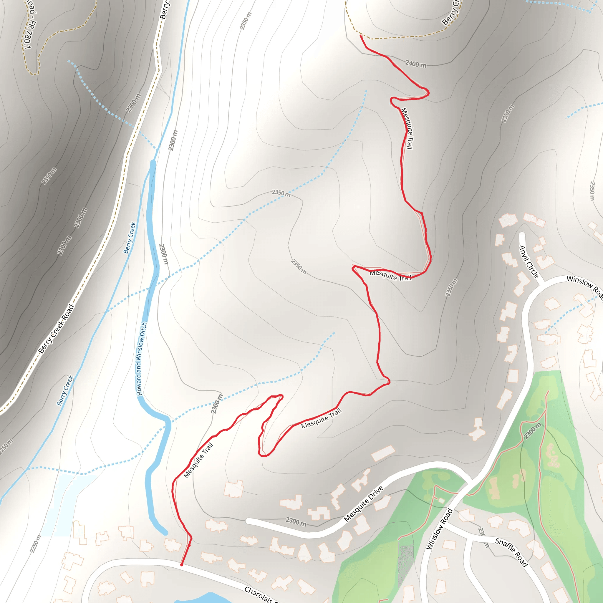 Mesquite Trail mobile static map