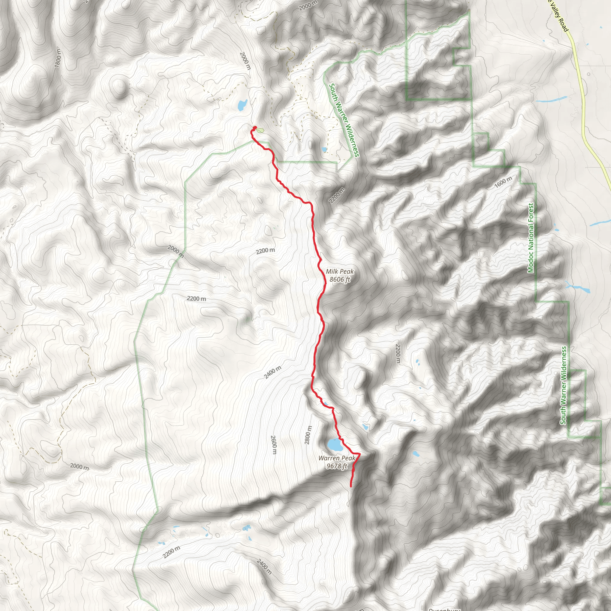 Patterson Lake via Summit Trail mobile static map