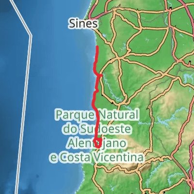 Rota Vicentina (Fishermen’s Trail) 7-Day Moderate Tour (Hillwalk Tours) mobile static map