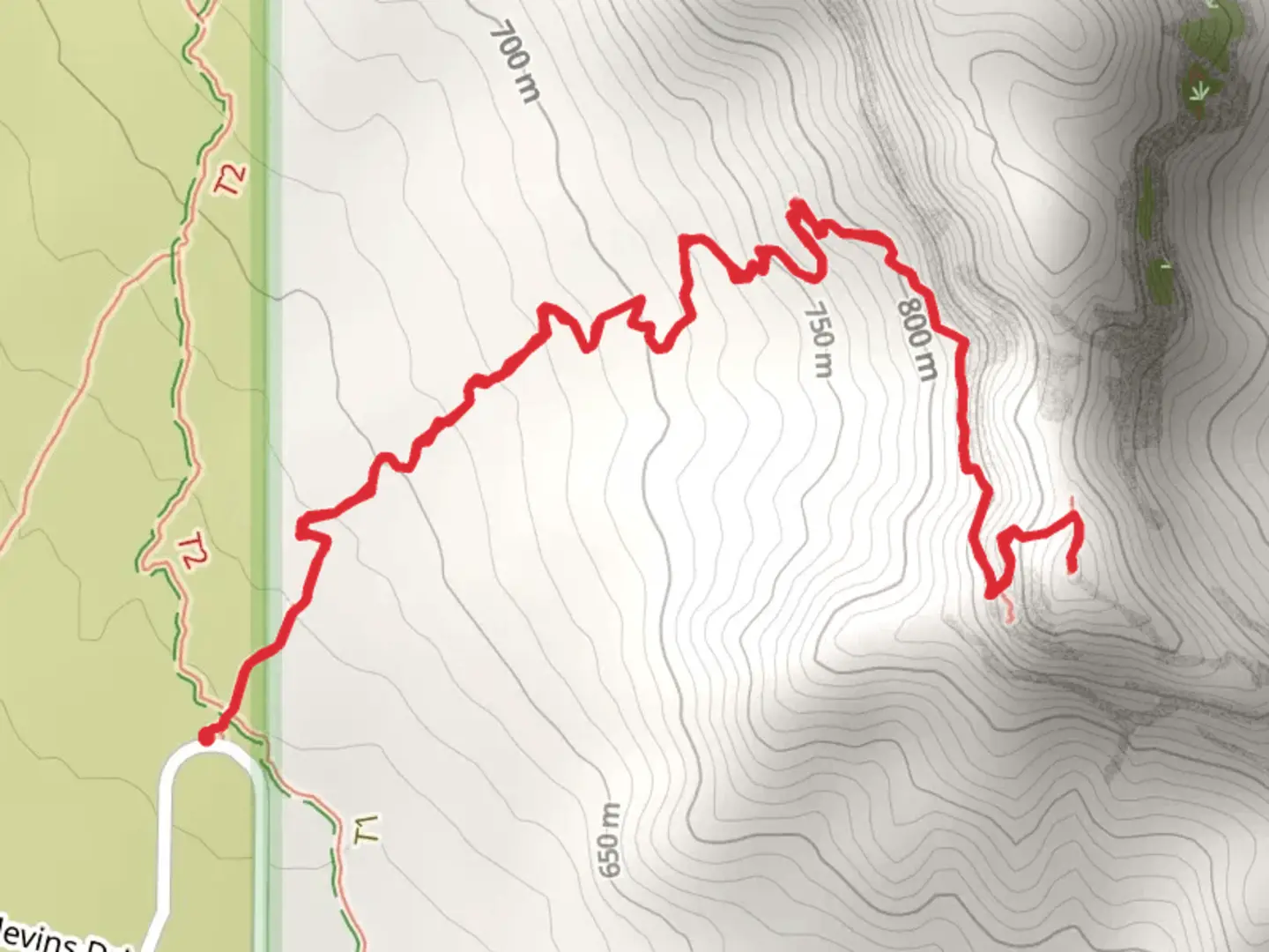 An image depicting the trail Wind Cave Trail and its surrounding area.