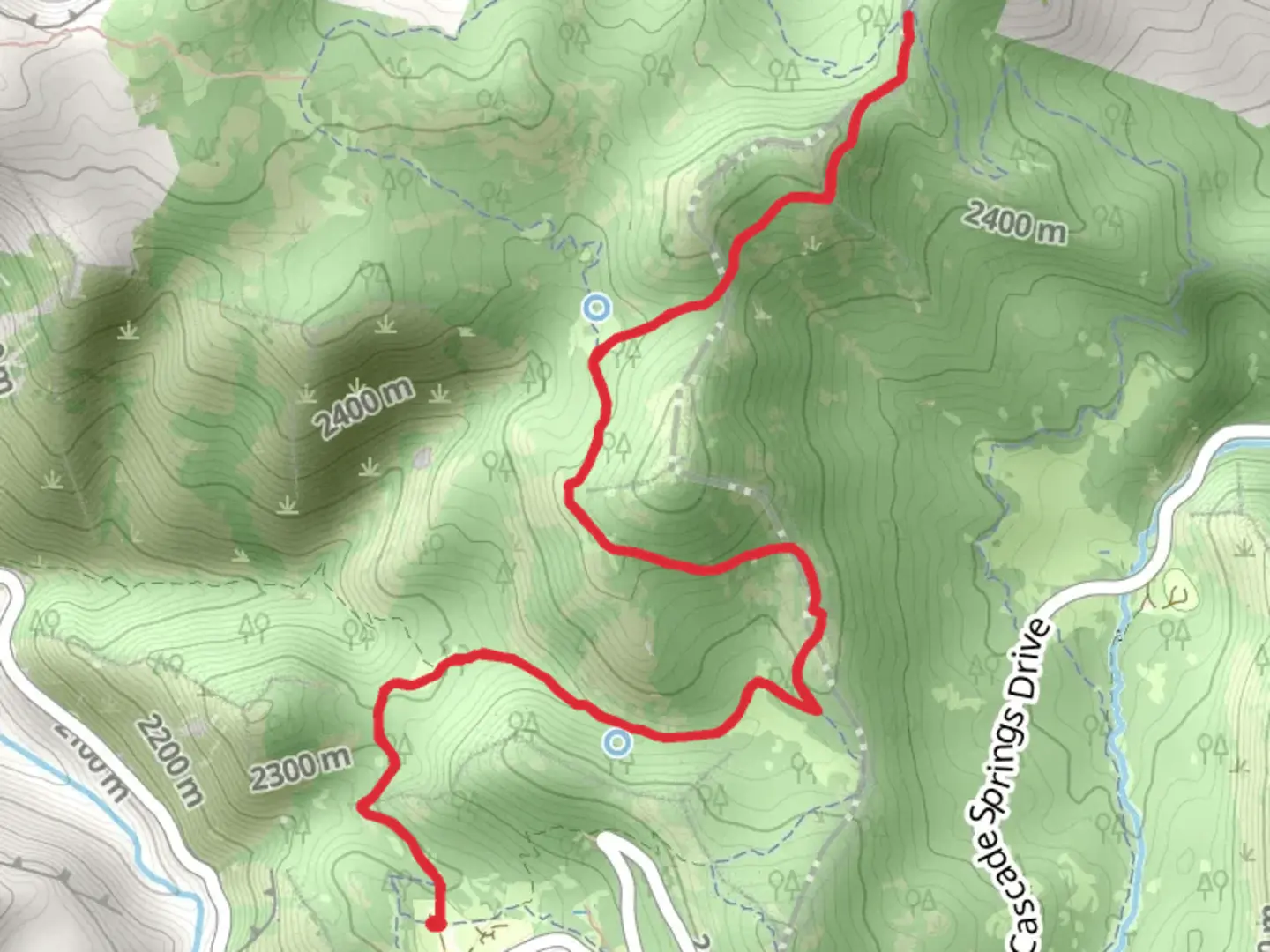 An image depicting the trail Pine Hollow Trail and Ridge Trail Out and Back and its surrounding area.