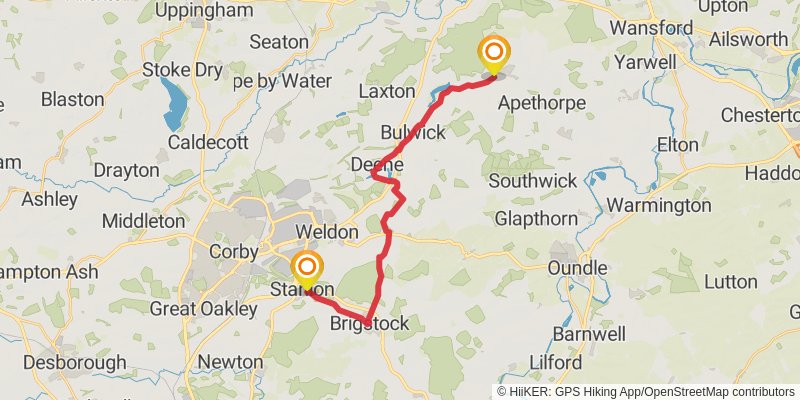 Wellingborough Loop in West Northamptonshire stage 7 Map