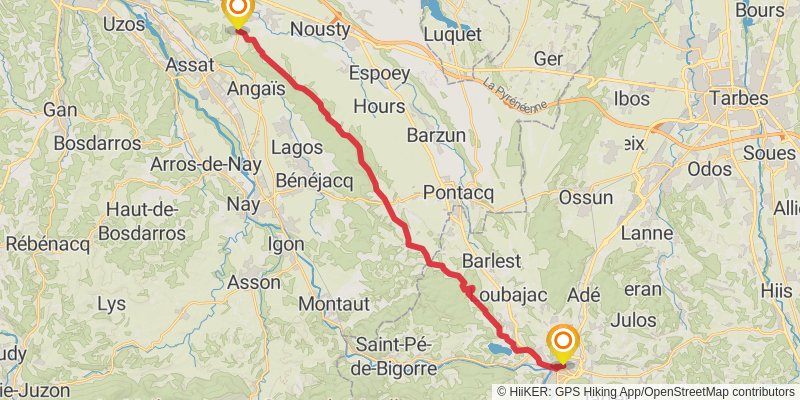 Way of Henri IV stage 2 Map